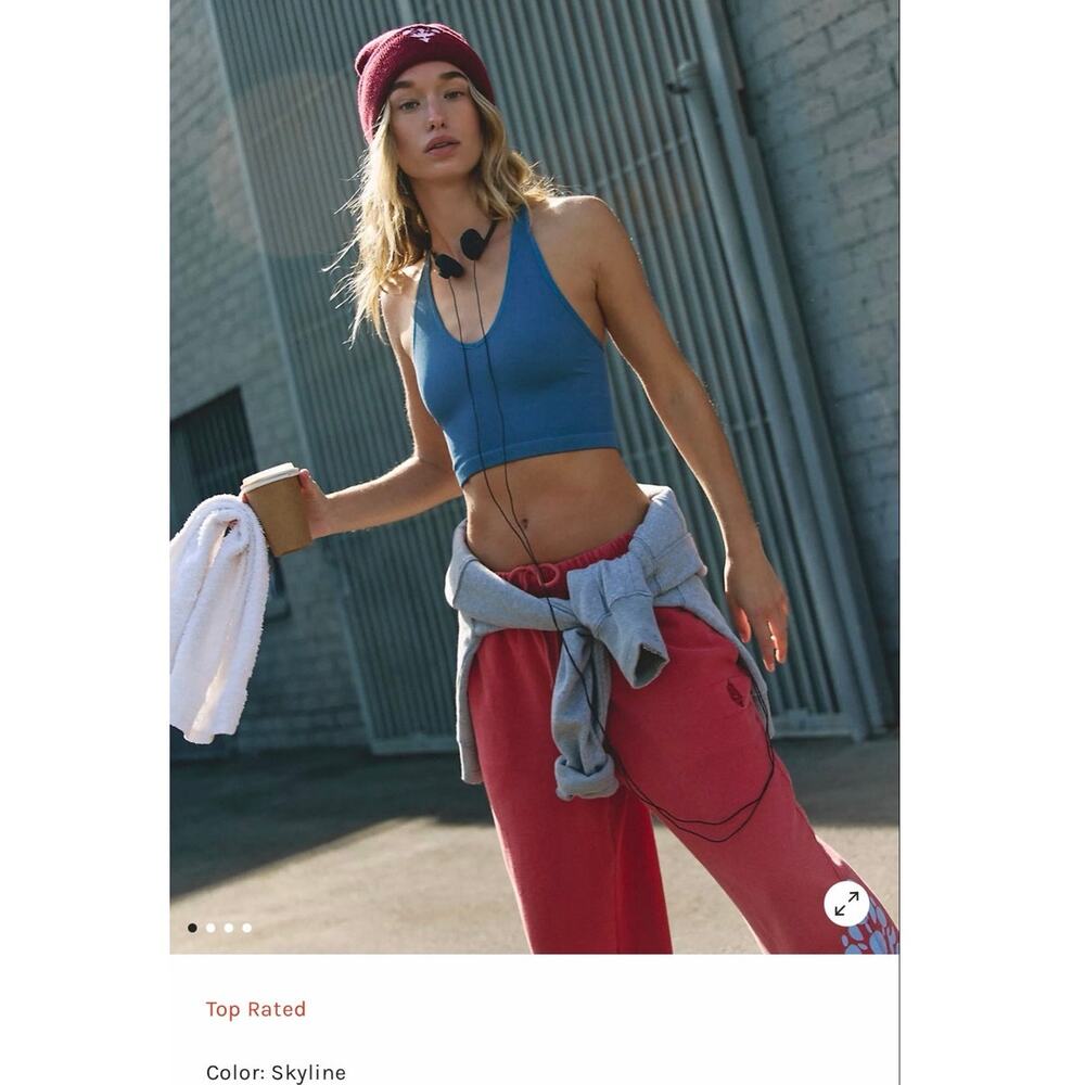 FP Movement by Free People Free Throw Crop Racerback Tank Skyline Med/Lrg